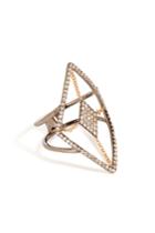Diane Kordas Diane Kordas 18k Black Gold Floating Ring With White Diamonds