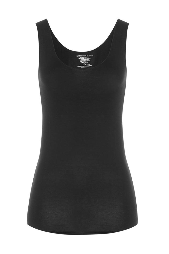 Majestic Majestic Jersey Tank Top - Black