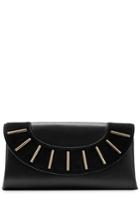 Diane Von Furstenberg Diane Von Furstenberg Leather And Suede Clutch - Black