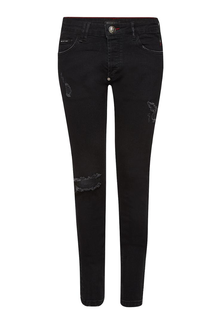 Philipp Plein Philipp Plein Distressed Straight Leg Jeans