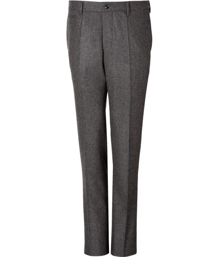 Baldessarini Wool Blend Pants In Grey-smoke