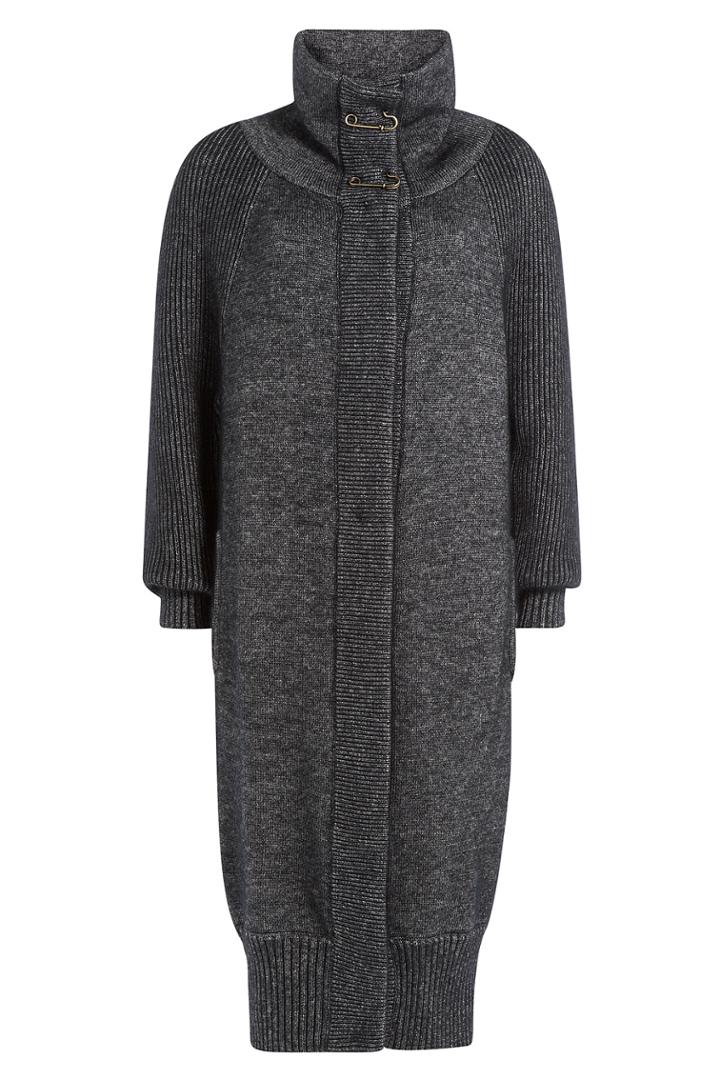 Vionnet Vionnet Long Mohair Coat - Black