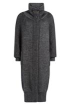 Vionnet Vionnet Long Mohair Coat - Black