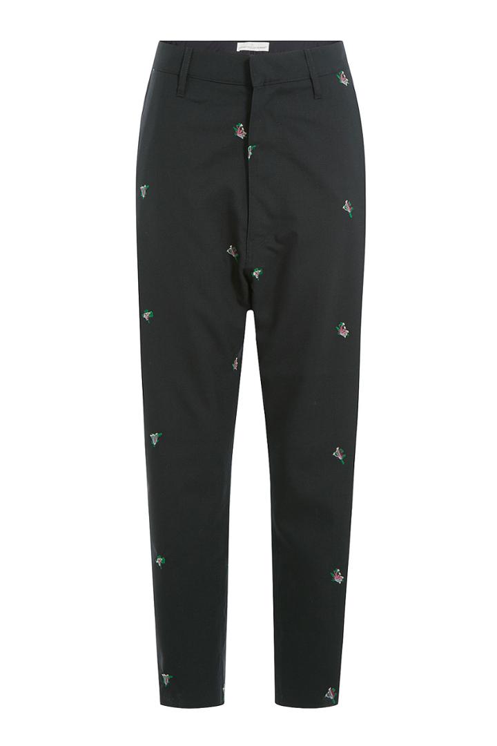 Golden Goose Golden Goose Embroidered Cigarette Pants - Black