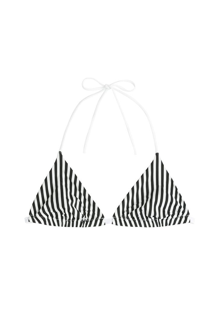 La Perla La Perla Striped Triangle Bikini Top