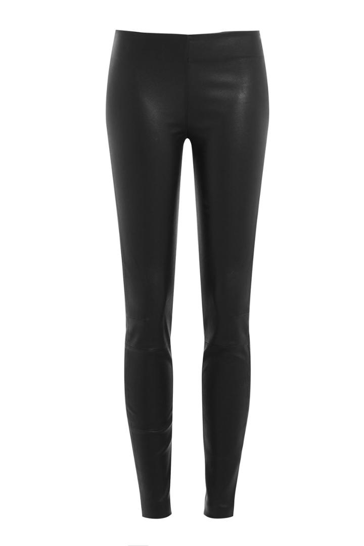 Karl Lagerfeld Karl Lagerfeld Lamb Leather Leggings - Black