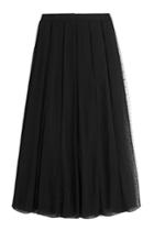 R.e.d. Valentino R.e.d. Valentino Skirt With Point D'esprit Overlay - Black