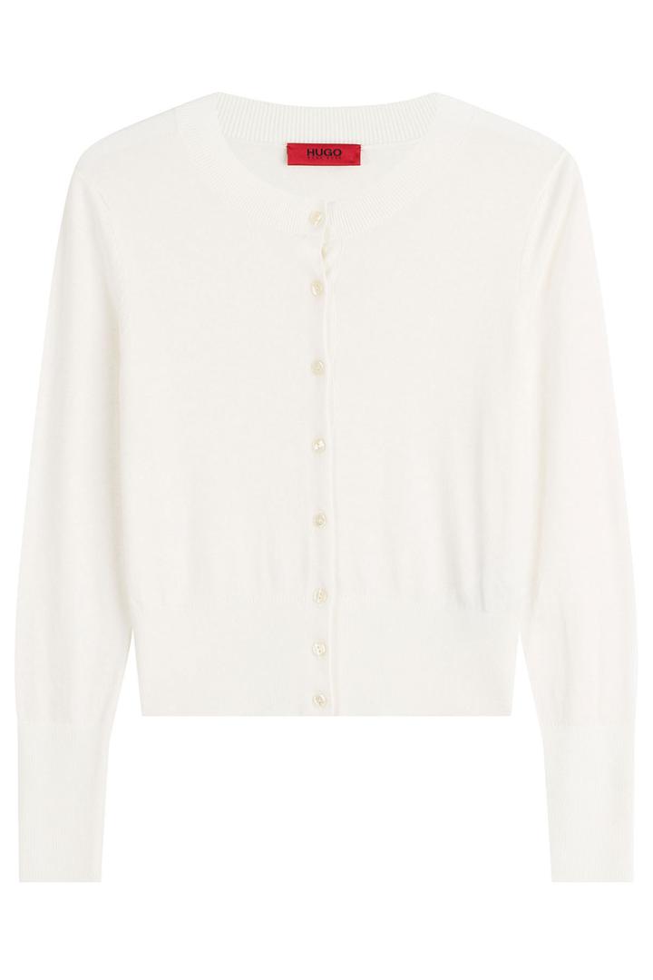 Hugo Hugo Silk-cashmere Cardigan - White