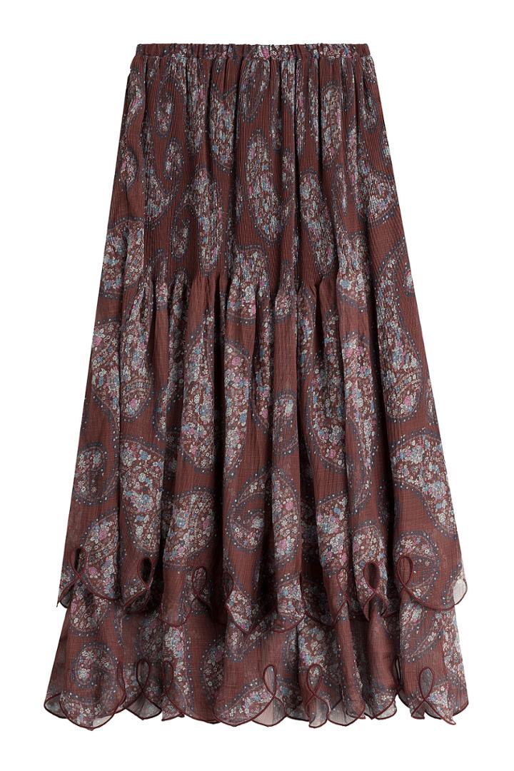See By Chloé See By Chloé Printed Chiffon Midi Skirt - Multicolor