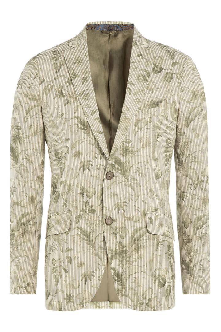 Etro Etro Floral Print Cotton Blazer