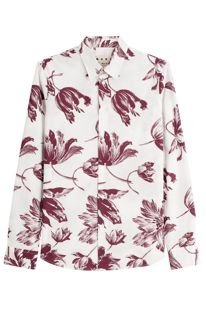 Marni Marni Printed Cotton Shirt - White