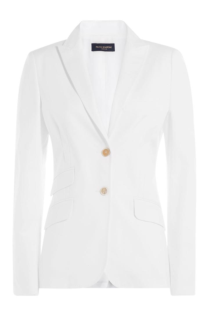 Piazza Sempione Piazza Sempione Cotton Blazer - White