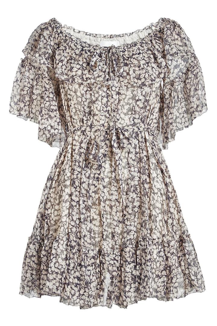 Zimmermann Zimmermann Silk Flutter Sleeve Floral Dress