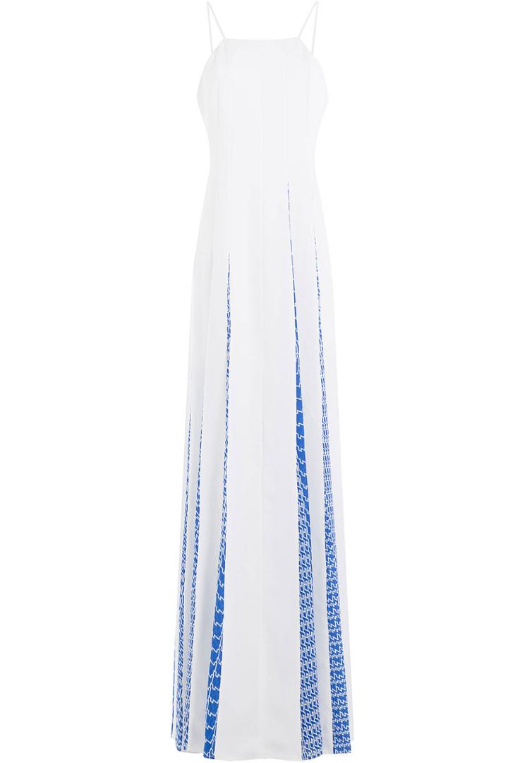 Kenzo Kenzo Floor Length Dress With Printed Pleats