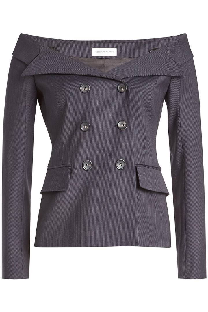 Faith Connexion Faith Connexion Blazer With Bardot Neckline