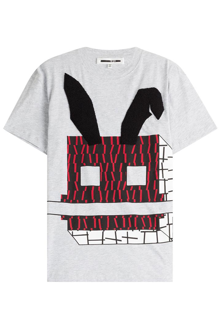 Mcq Alexander Mcqueen Mcq Alexander Mcqueen Printed Cotton T-shirt - Grey