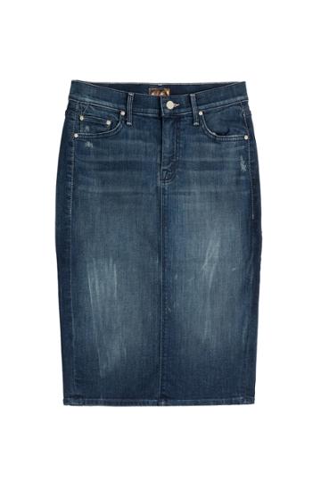 Mother Mother Denim Pencil Skirt - None