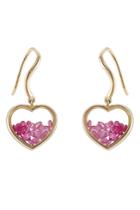 Aurélie Bidermann Fine Jewelry Aurélie Bidermann Fine Jewelry 18kt Yellow Gold Chivor Heart Earrings With Rubies