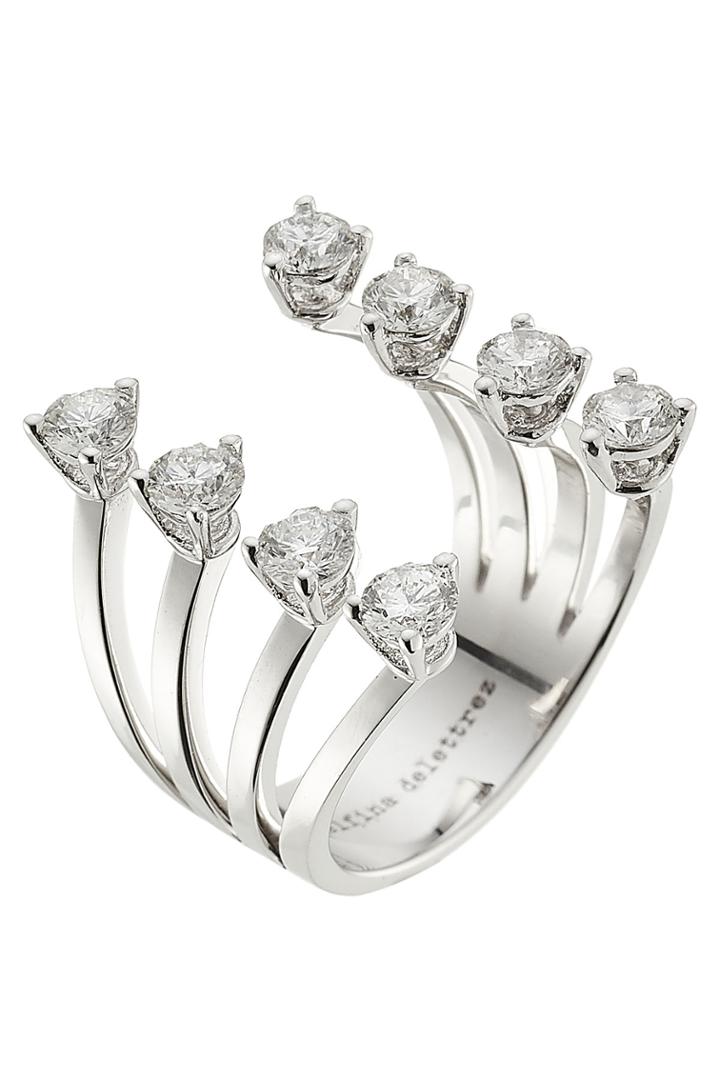 Delfina Delettrez Delfina Delettrez 18kt White Gold Ring With Diamonds - Silver