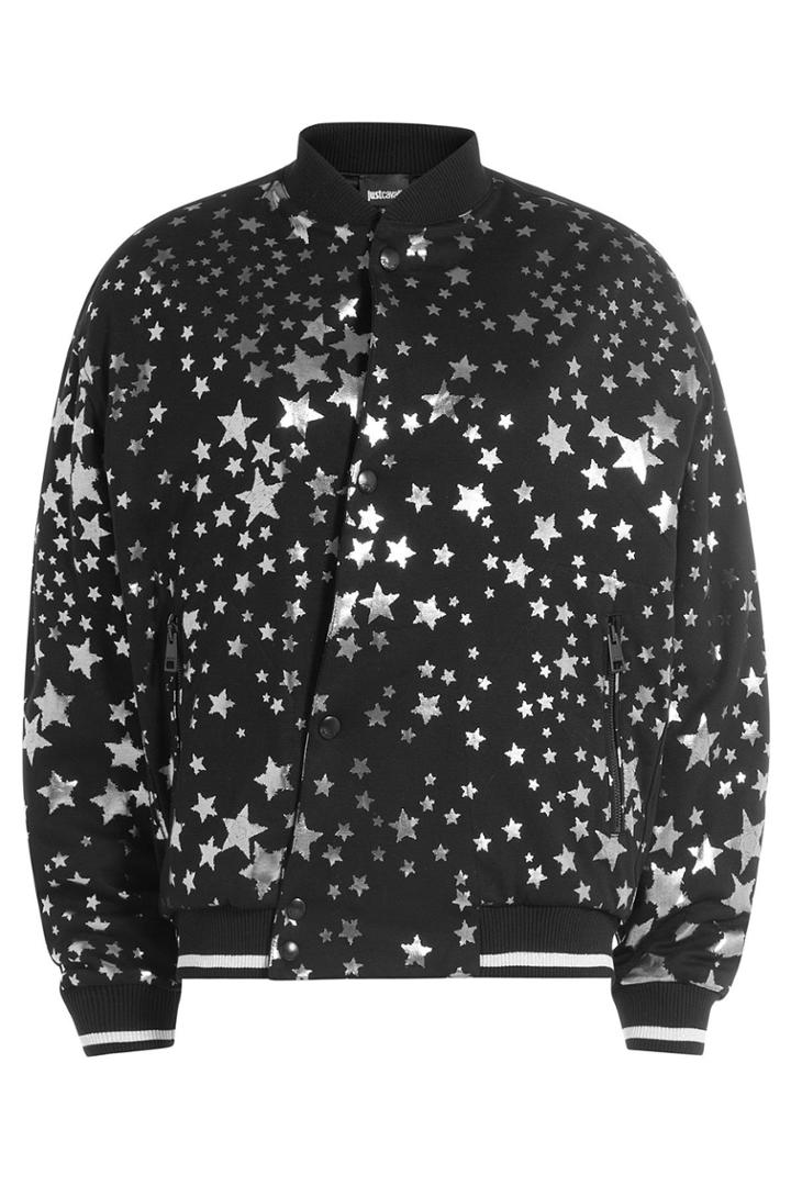Just Cavalli Just Cavalli Printed Cotton Bomber Jacket