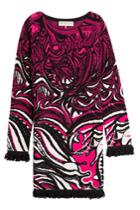 Emilio Pucci Emilio Pucci Intarsia Dress With Fringed Trim - Pink