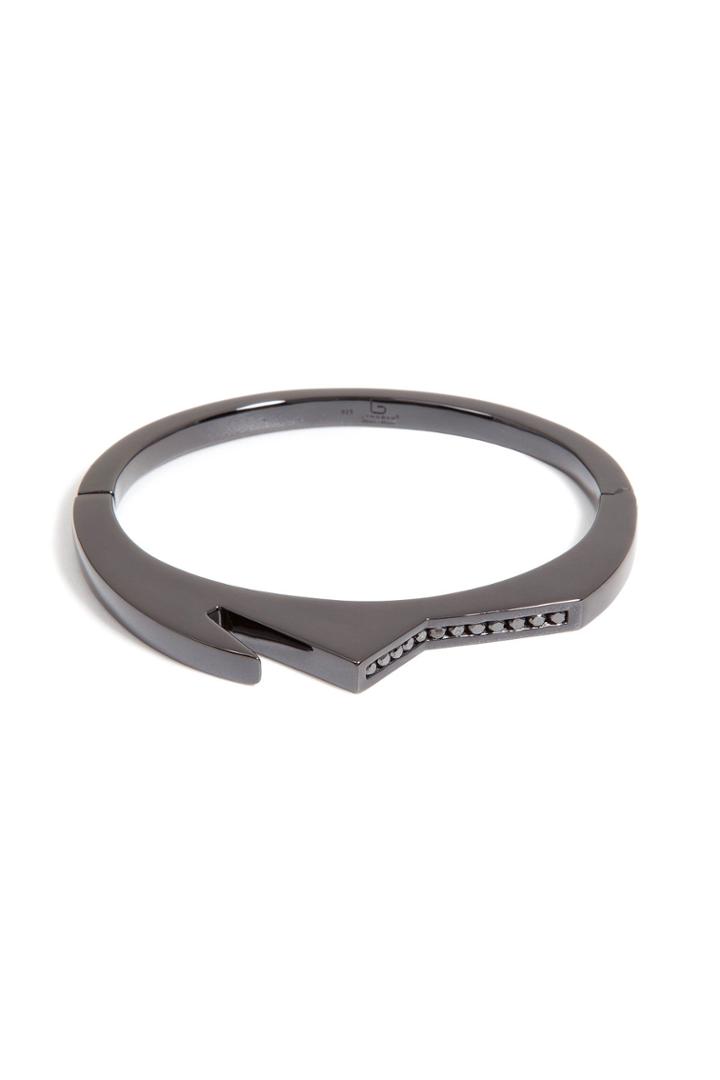 Lynn Ban Lynn Ban Black Rhodium Bracelet 3 With Black Diamonds