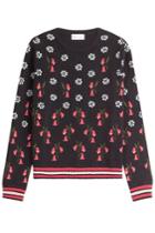 Red Valentino Red Valentino Intarsia Knit Floral Pullover - Multicolor