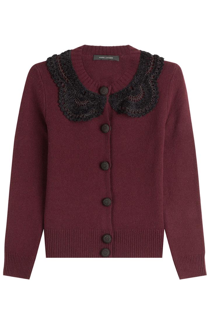 Marc Jacobs Marc Jacobs Wool Cardigan With Crochet - Red