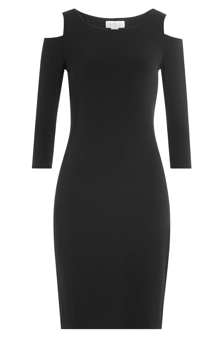 Velvet Velvet Jersey Dress With Cutout Shoulders