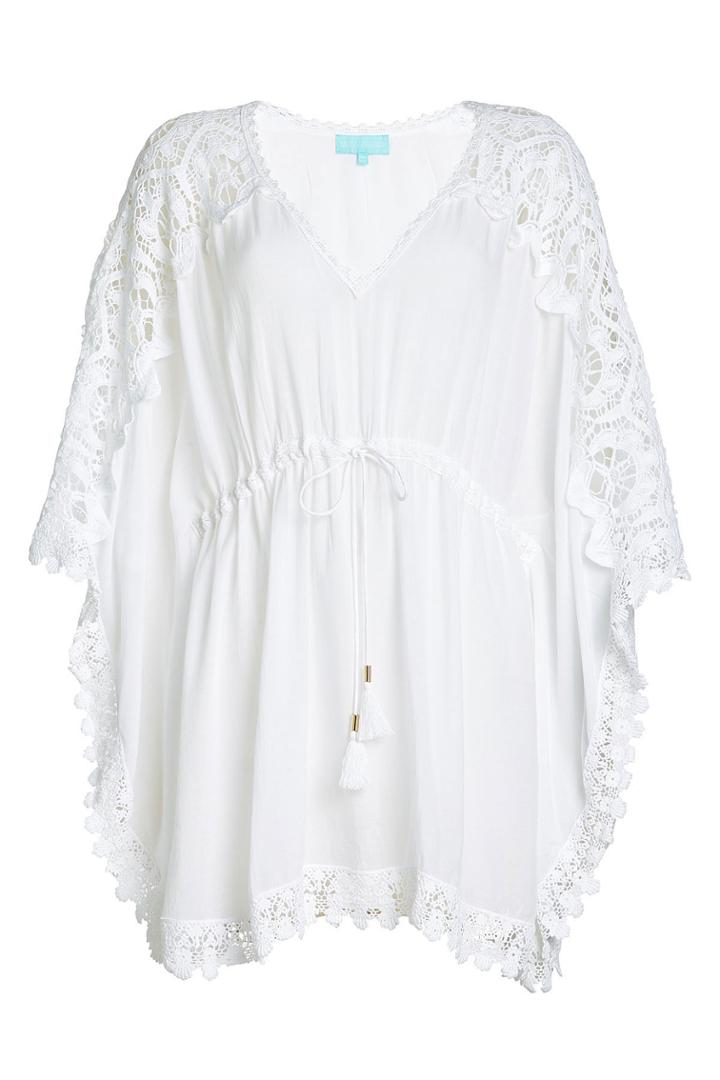 Melissa Odabash Melissa Odabash Cover-up With Crochet Trim - White