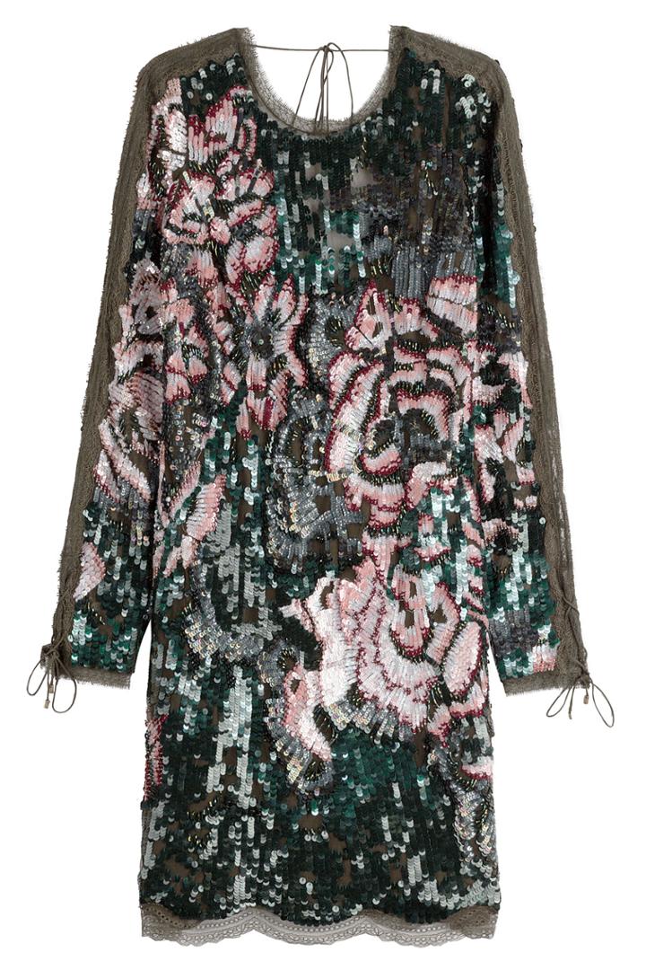 Roberto Cavalli Roberto Cavalli Sequin And Bead Embellished Mini Dress With Silk - Multicolor