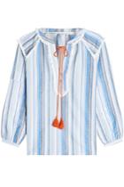 Nina Kaufmann Nina Kaufmann Striped Cotton Blouse With Tassels