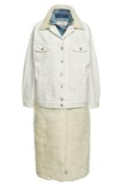 Natasha Zinko Natasha Zinko Oversized Coat In Denim And Shearling