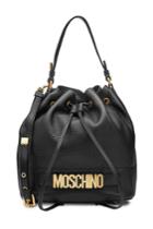 Moschino Moschino Leather Bucket Bag With Embellished Logo