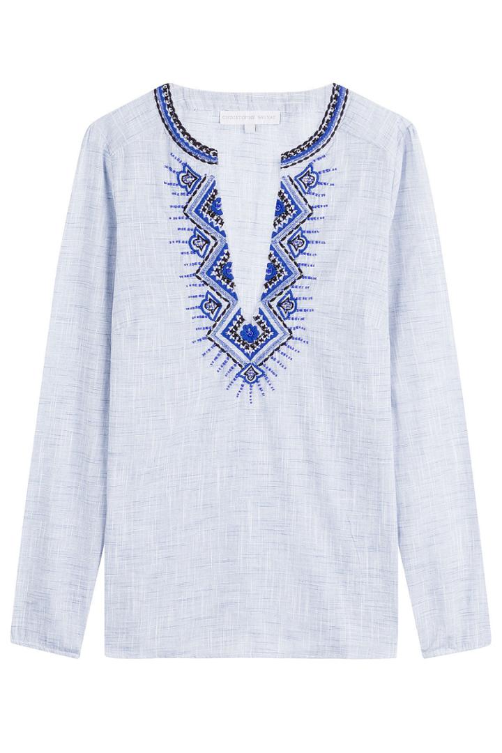 Christophe Sauvat Christophe Sauvat Balkan Embroidered And Embellished Cotton Tunic - None