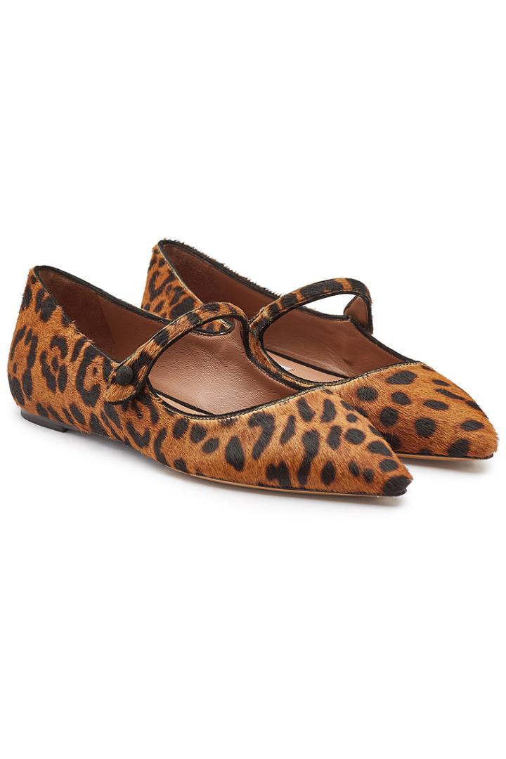 Tabitha Simmons Tabitha Simmons Hermione Calf Hair Ballerinas With Leather