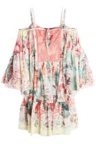 Roberto Cavalli Roberto Cavalli Printed Silk Cold-shoulder Dress