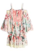 Roberto Cavalli Roberto Cavalli Printed Silk Cold-shoulder Dress