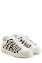 Kenzo Kenzo Leather Sneakers With Suede - White