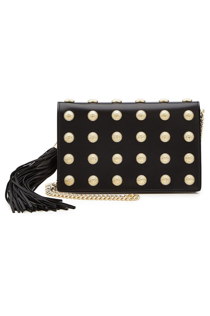 Balmain Balmain Embellished Leather Clutch