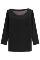 Hugo Hugo Long Sleeved Top With Embellishment - Black