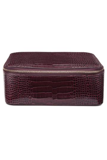 Smythson Smythson Embossed Leather Jewelry Pouch