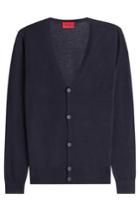 Hugo Hugo Virgin Wool Cardigan - Blue