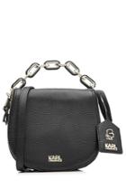 Karl Lagerfeld Karl Lagerfeld Grainy Leather Small Satchel Bag - Black