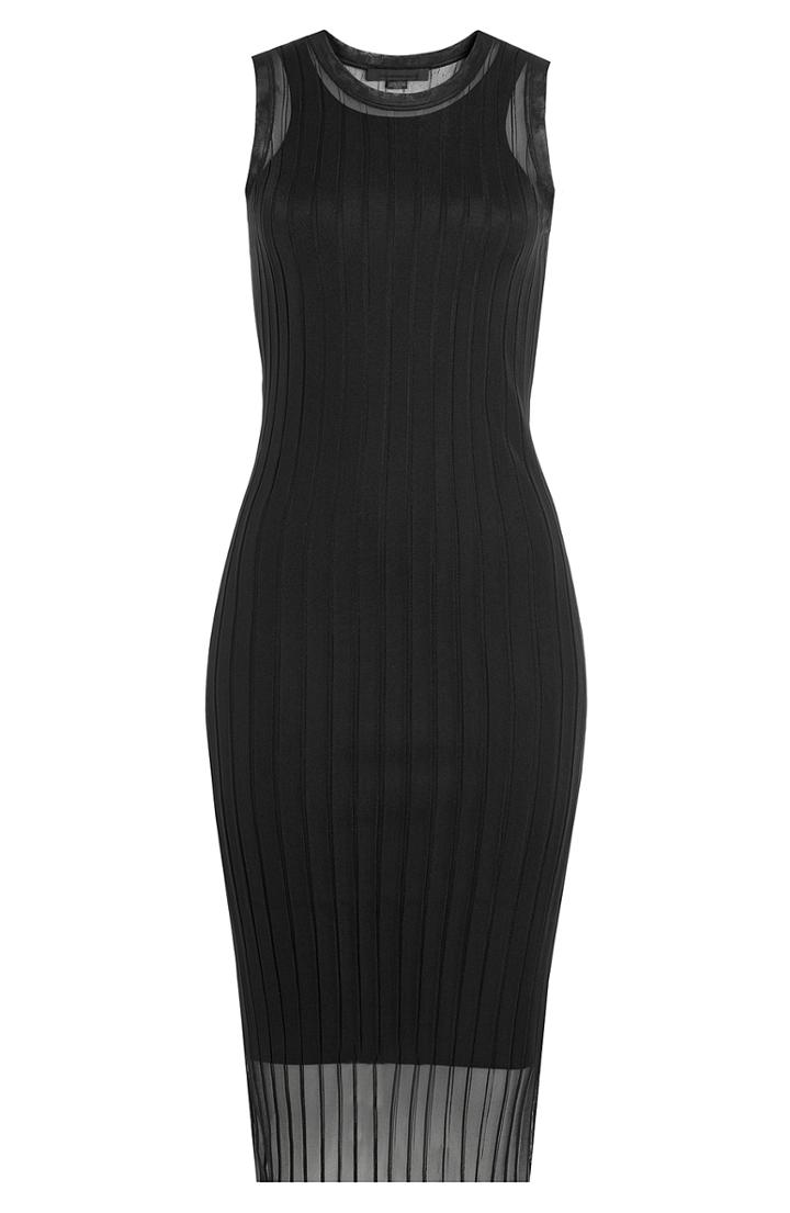 Alexander Wang Knitted Dress With Sheer Inserts