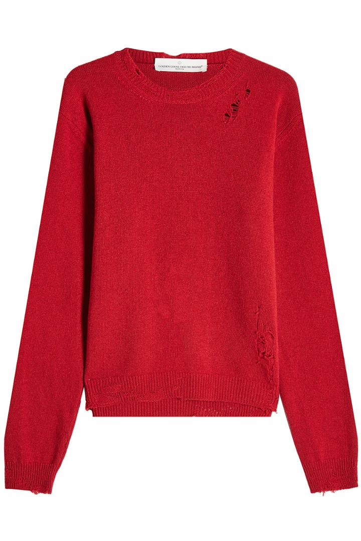 Golden Goose Golden Goose Distressed Merino Wool Pullover