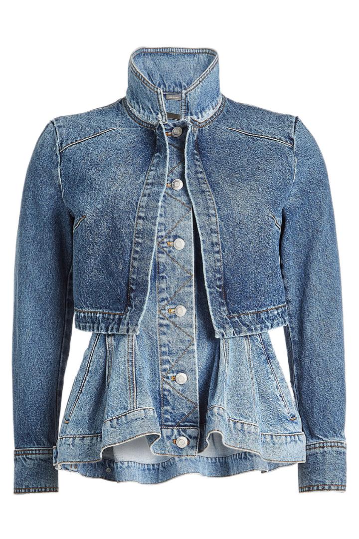 Alexander Mcqueen Alexander Mcqueen Denim Jacket With Peplum