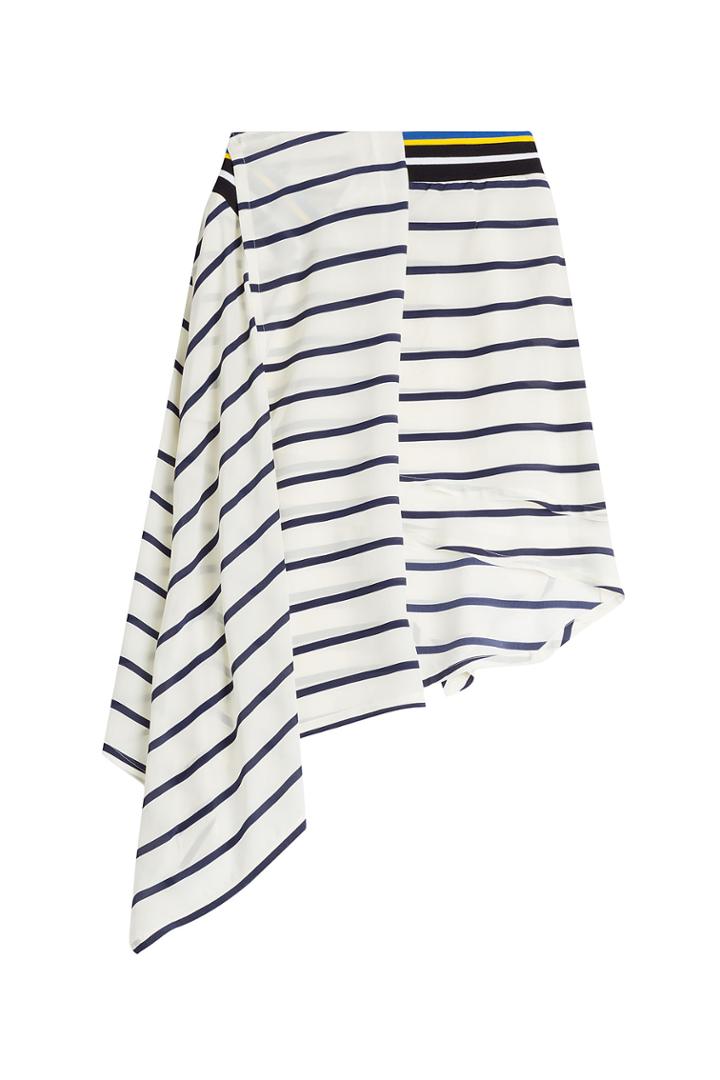 Preen By Thornton Bregazzi Preen By Thornton Bregazzi Asymmetric Striped Skirt - Stripes