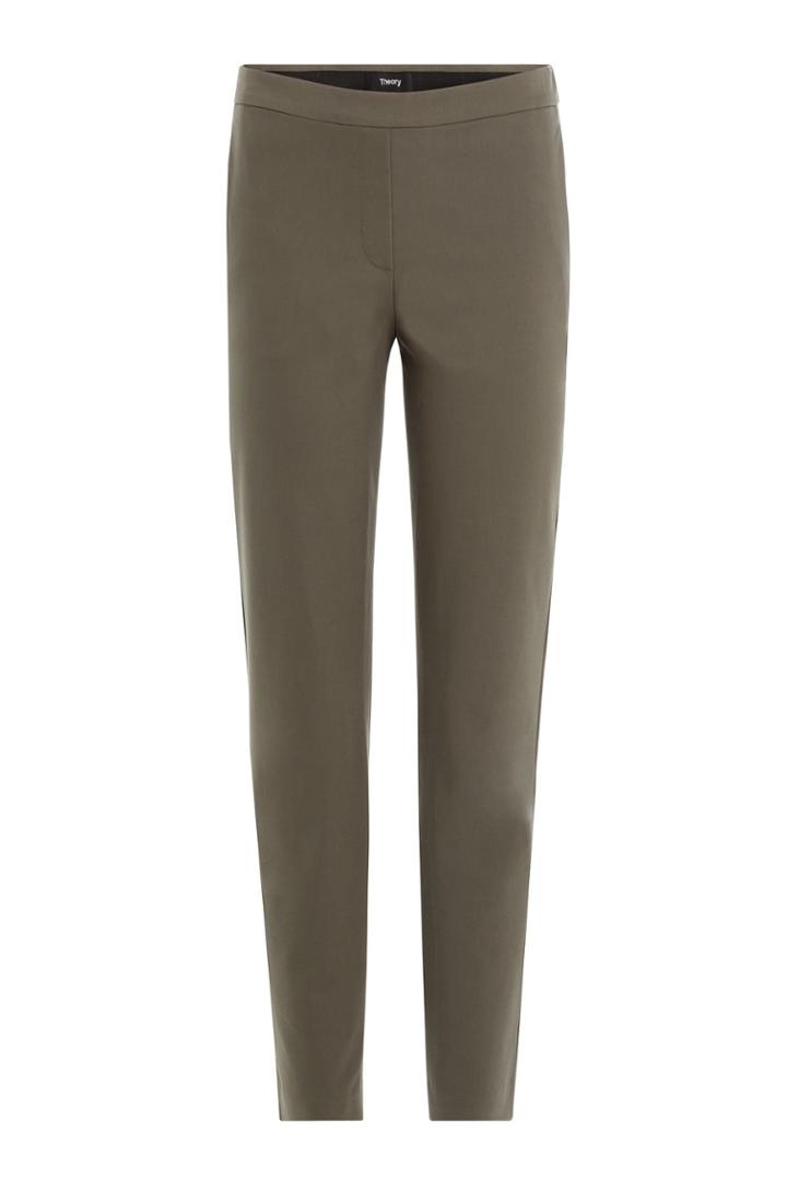 Theory Theory Cropped Pants With Cotton - None