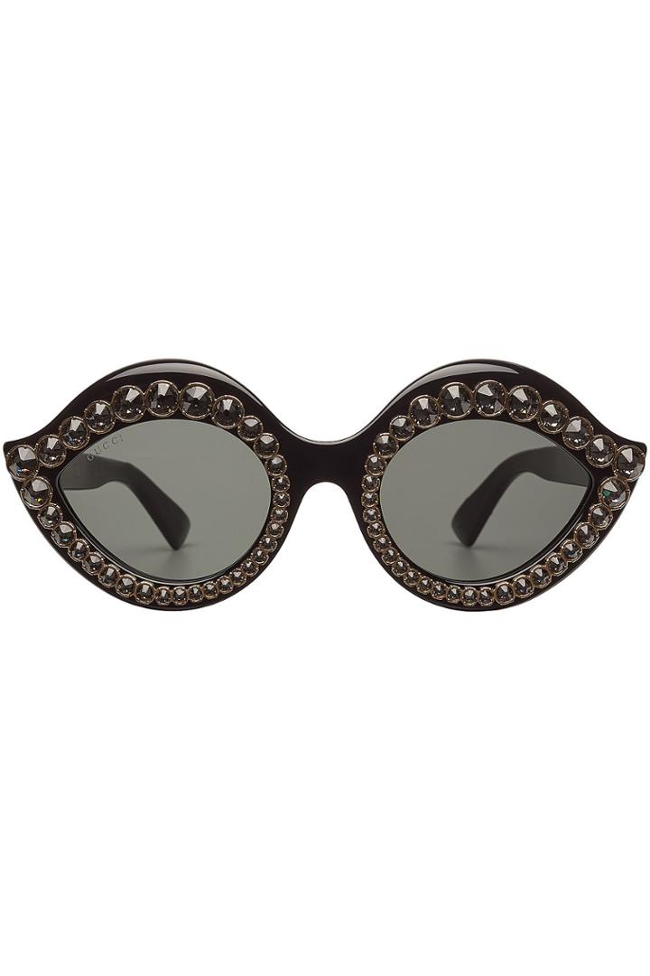 Gucci Gucci Cat Eye Sunglasses With Crystals